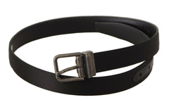 Dolce & Gabbana Black Calfskin Leather Vintage Metal Buckle Belt -   -  Dolce & Gabbana.