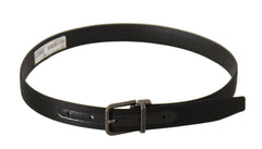Dolce & Gabbana Black Calfskin Leather Vintage Metal Buckle Belt -   -  Dolce & Gabbana.