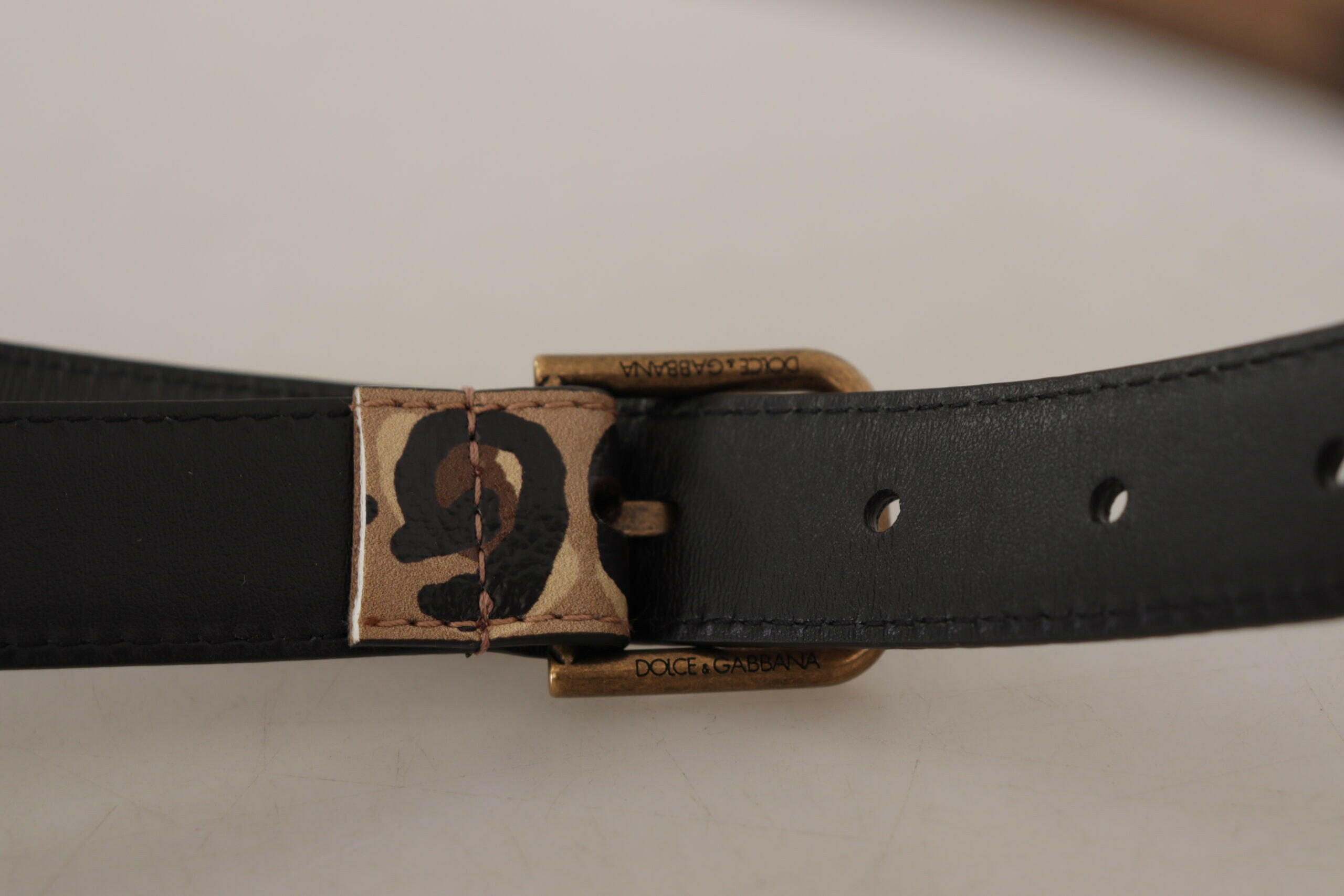 Dolce & Gabbana Brown Leopard Print Vintage Metal Waist Buckle Belt -   -  Dolce & Gabbana.