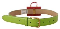 Dolce & Gabbana Green Leather Devotion Heart Micro Bag Headphones Belt -   -  Dolce & Gabbana.