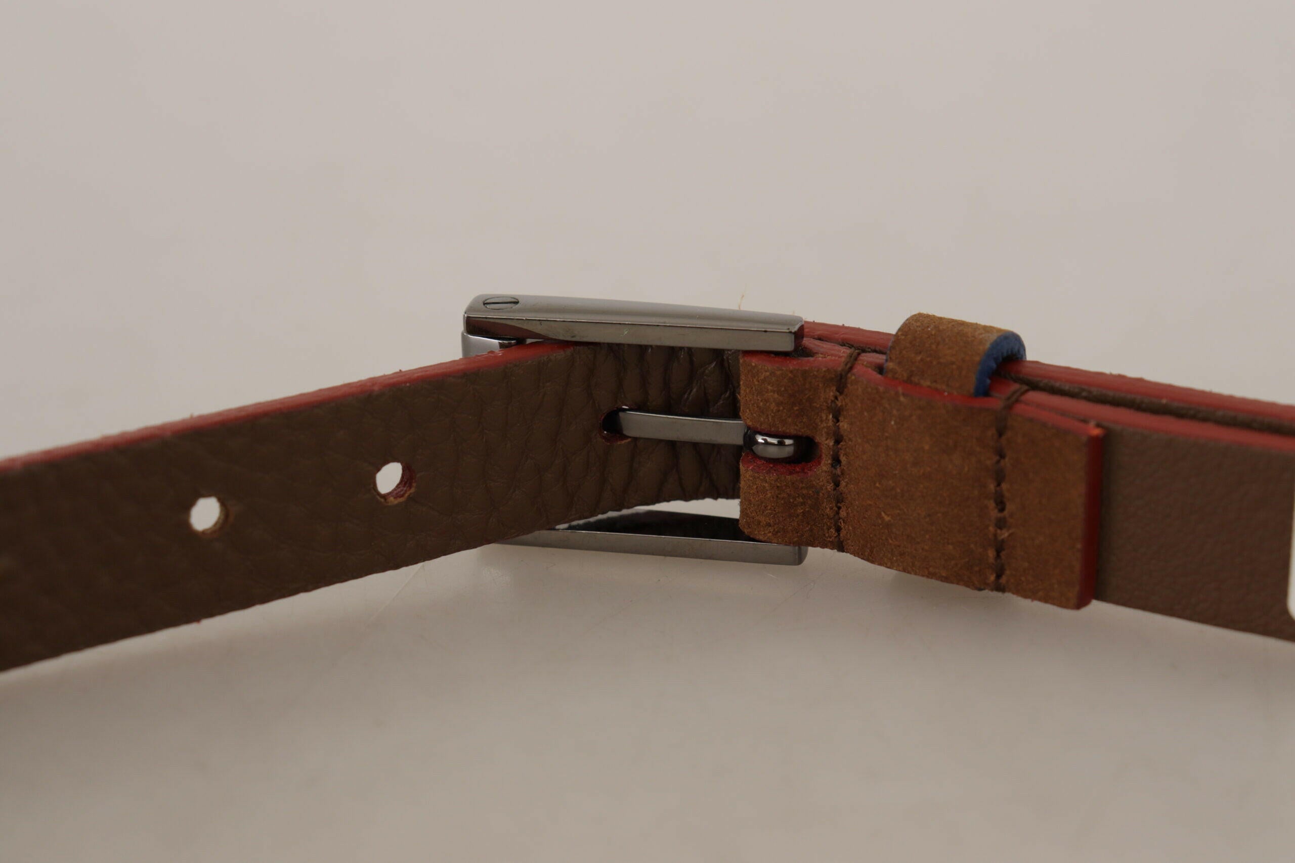 Dolce & Gabbana Brown Logo Engraved Metal Waist Buckle Belt -   -  Dolce & Gabbana.