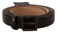 Dolce & Gabbana Black Patent Leather Logo Metal Waist Buckle Belt -   -  Dolce & Gabbana.