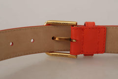 Dolce & Gabbana Orange Leather Devotion Heart Micro Bag Headphones Belt -   -  Dolce & Gabbana.