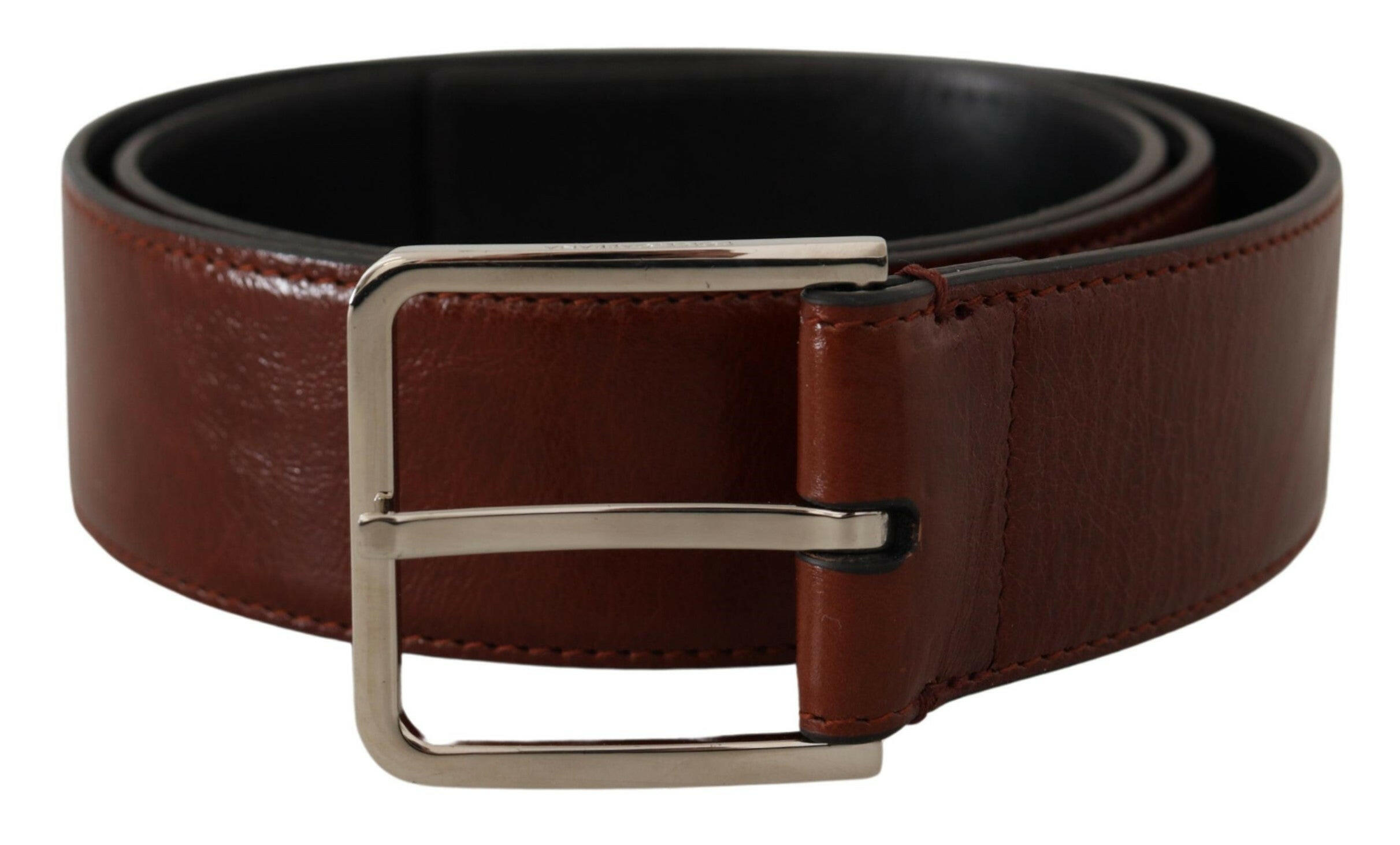 Dolce & Gabbana Bordeaux Calf Patent Leather Logo Waist Buckle Belt -   -  Dolce & Gabbana.