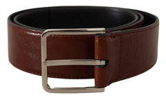 Dolce & Gabbana Bordeaux Calf Patent Leather Logo Waist Buckle Belt -   -  Dolce & Gabbana.