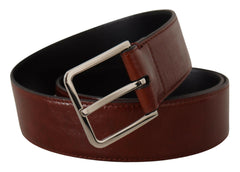 Dolce & Gabbana Bordeaux Calf Patent Leather Logo Waist Buckle Belt -   -  Dolce & Gabbana.