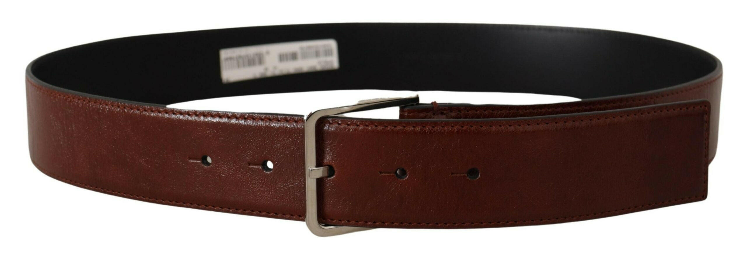 Dolce & Gabbana Bordeaux Calf Patent Leather Logo Waist Buckle Belt -   -  Dolce & Gabbana.