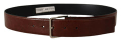 Dolce & Gabbana Bordeaux Calf Patent Leather Logo Waist Buckle Belt -   -  Dolce & Gabbana.