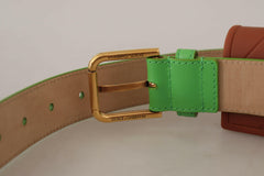 Dolce & Gabbana Green Leather Devotion Heart Micro Bag Headphones Belt -   -  Dolce & Gabbana.