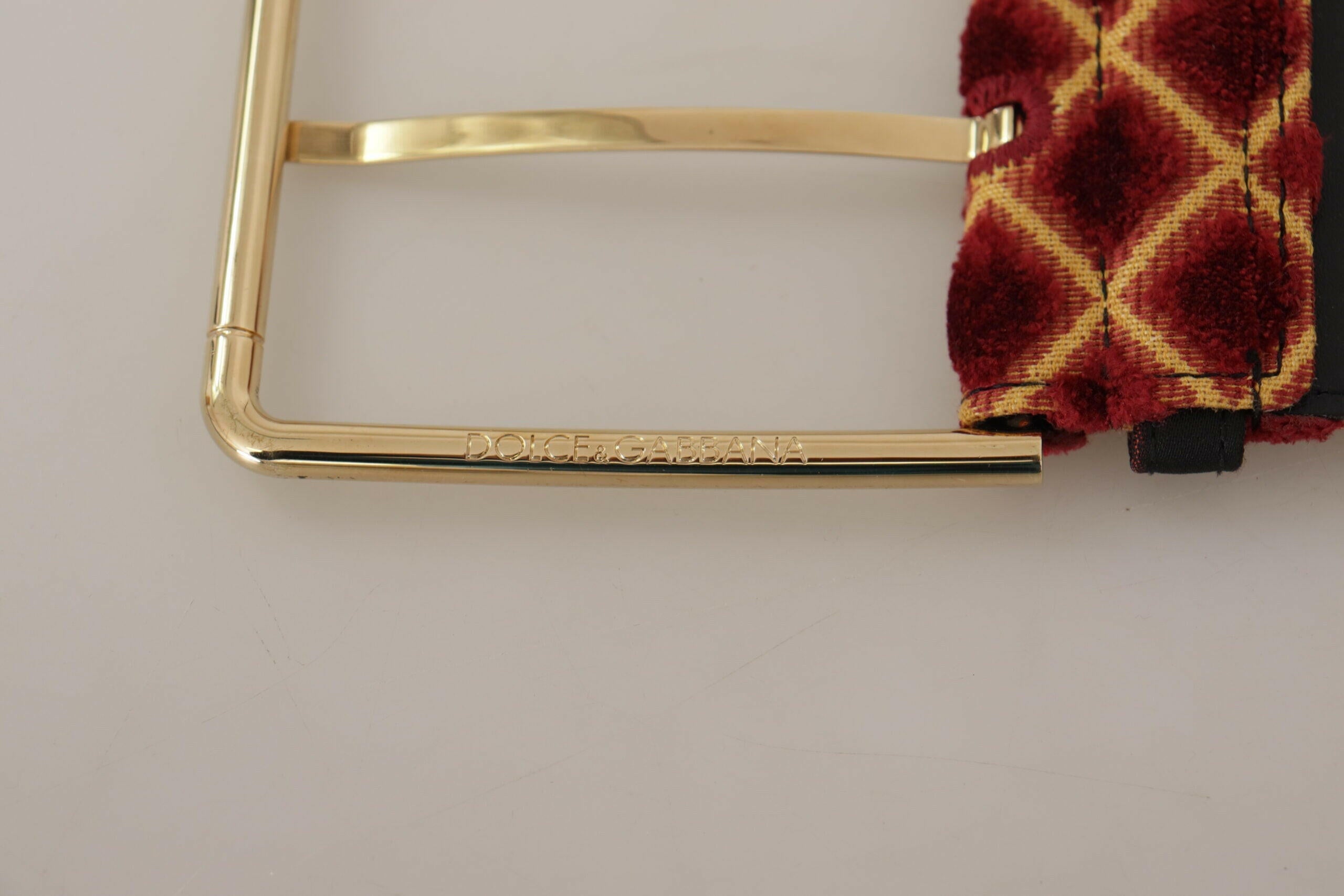 Dolce & Gabbana Multicolor Wide Leather Floral Gold Metal Buckle Belt -   -  Dolce & Gabbana.