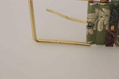 Dolce & Gabbana Multicolor Leather Embroidered Gold Metal Buckle Belt -   -  Dolce & Gabbana.