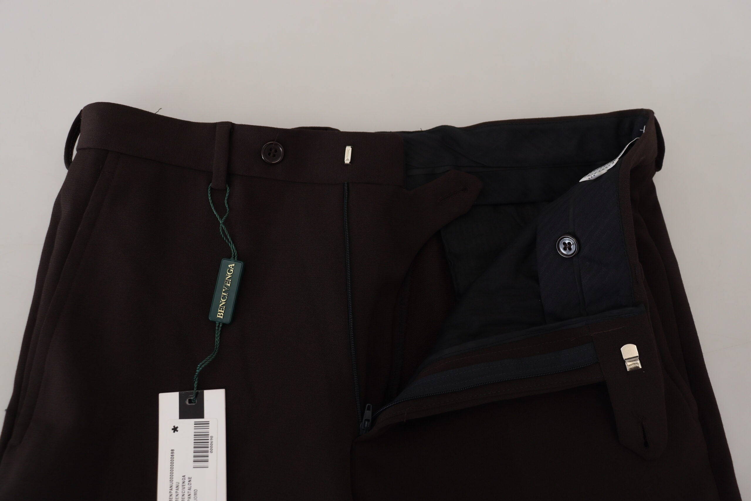 BENCIVENGA Brown Straight Fit Formal Men Pants -   -  BENCIVENGA.