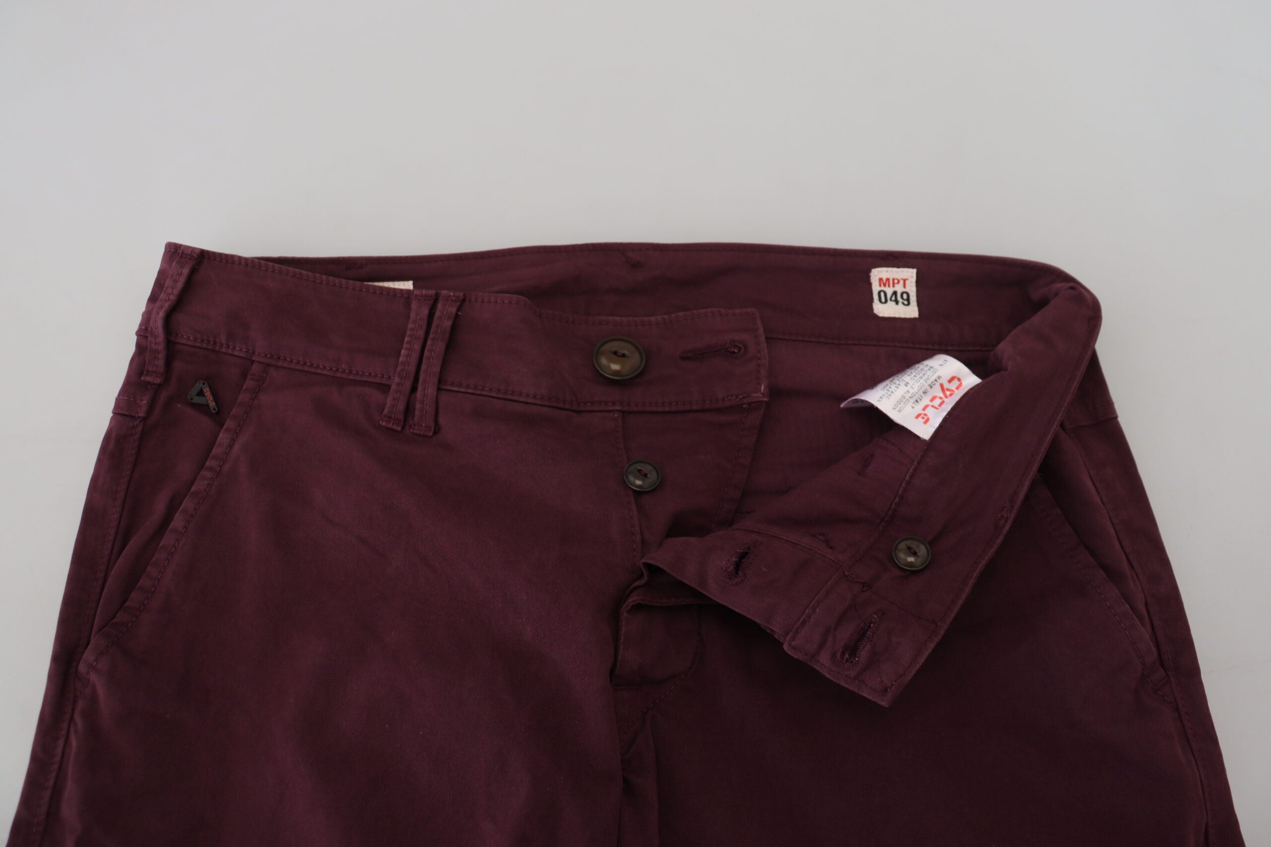 CYCLE Maroon Cotton Stretch Skinny Casual Men Pants -   -  CYCLE.