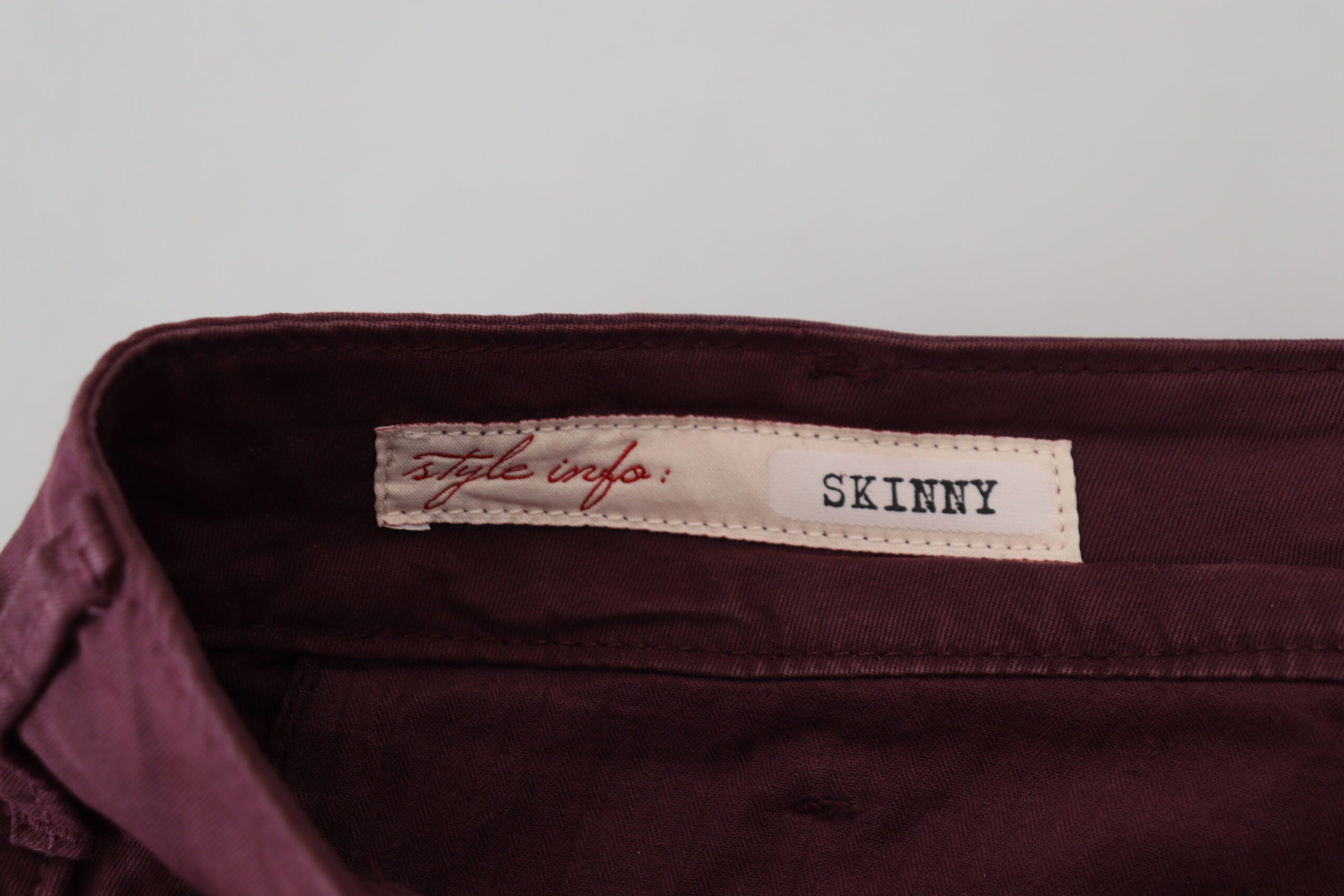 CYCLE Maroon Cotton Stretch Skinny Casual Men Pants -   -  CYCLE.