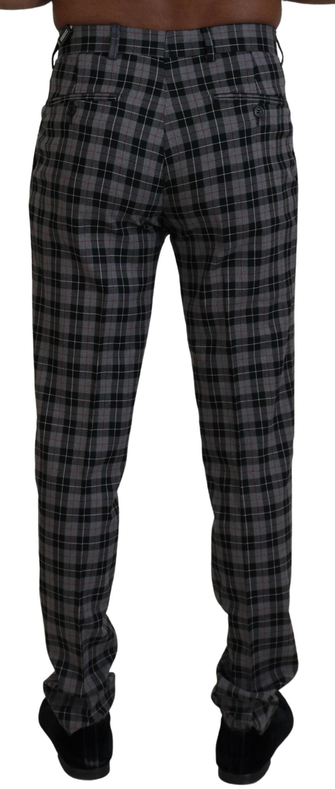 BENCIVENGA Gray Checkered Slim Fit Men Pants -   -  BENCIVENGA.