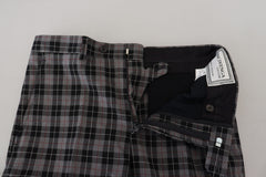 BENCIVENGA Gray Checkered Slim Fit Men Pants -   -  BENCIVENGA.