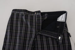 BENCIVENGA Gray Checkered Slim Fit Men Pants -   -  BENCIVENGA.