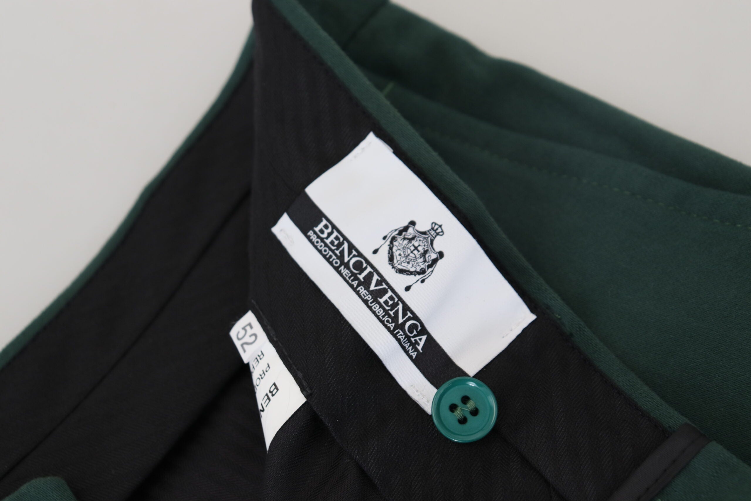 BENCIVENGA Dark Green Cotton Skinny Men Pants -   -  BENCIVENGA.