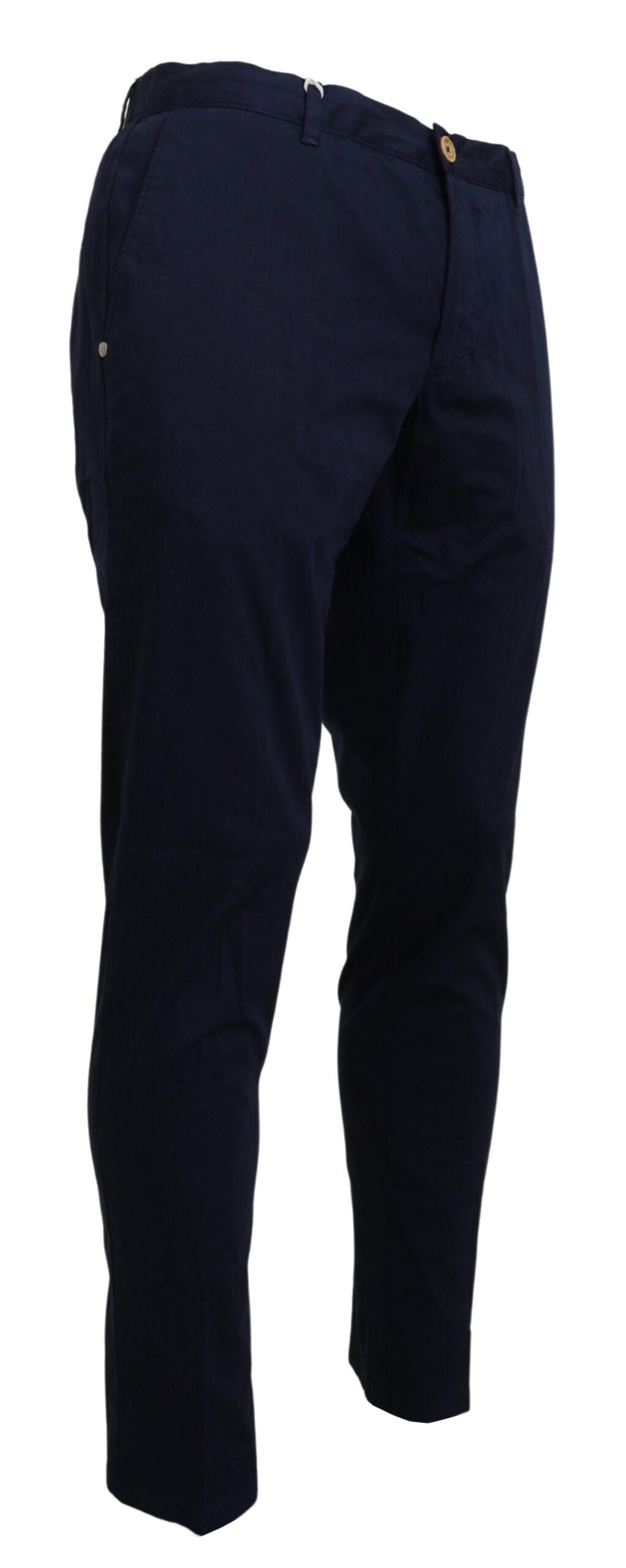 Domenico Tagliente Dark Blue Cotton Skinny Men Pants -   -  Domenico Tagliente.