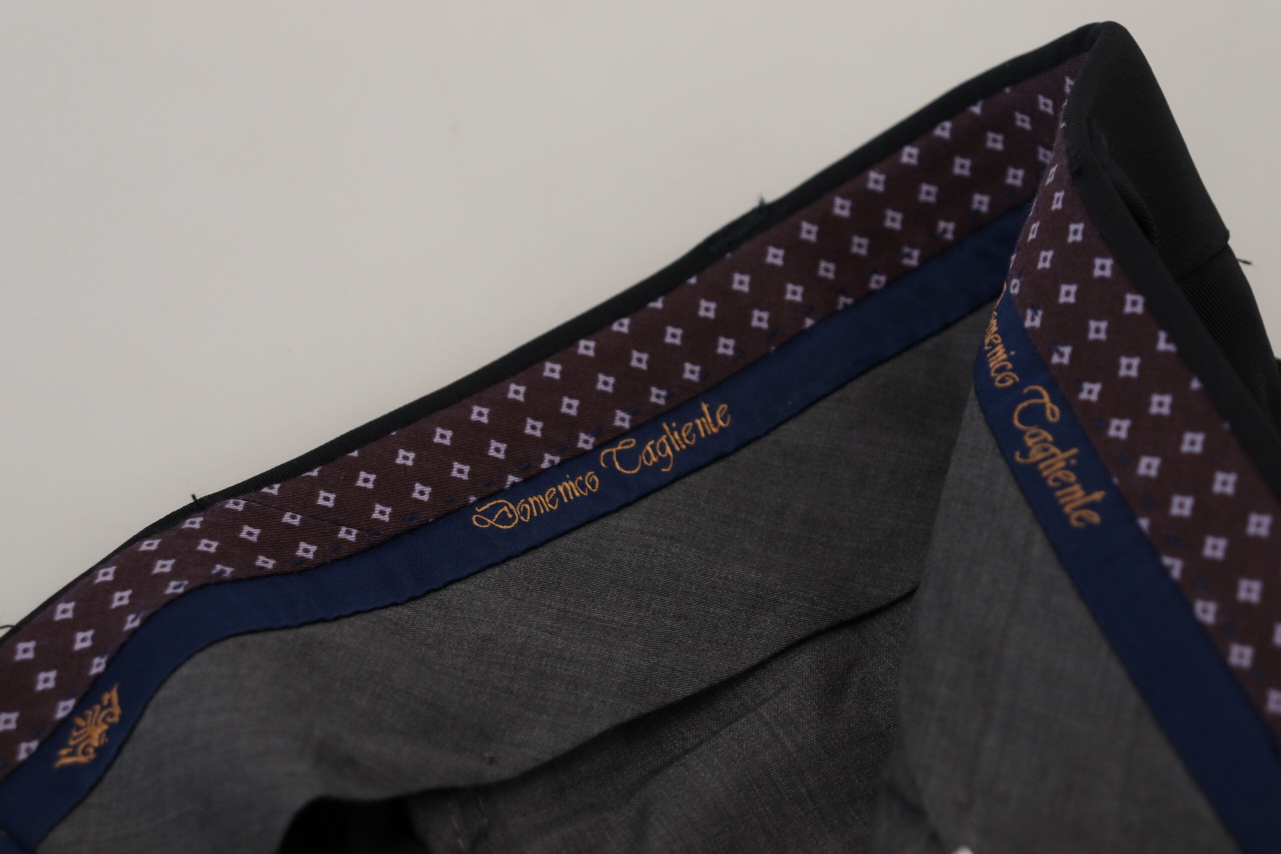 Domenico Tagliente Black Polyester Tapered Dress Pants -   -  Domenico Tagliente.