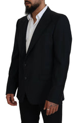 Dolce & Gabbana Dark Blue Wool Formal Sicilia Blazer -   -  Dolce & Gabbana.