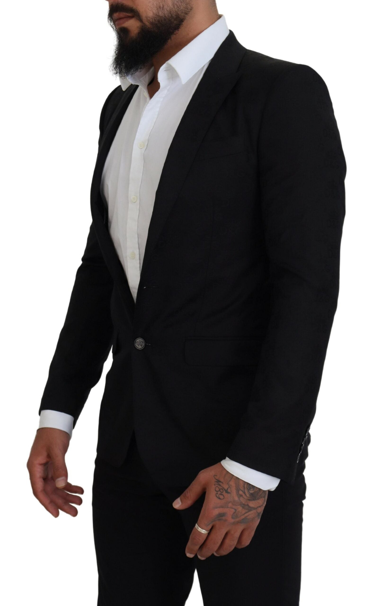Dolce & Gabbana Black Wool Formal Coat Martini Blazer -   -  Dolce & Gabbana.