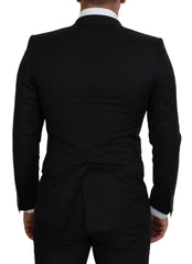 Dolce & Gabbana Black Wool Formal Coat Martini Blazer -   -  Dolce & Gabbana.