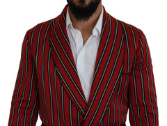 Dolce & Gabbana Red Striped Martini Printed Lining Robe -   -  Dolce & Gabbana.