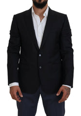 Dolce & Gabbana Dark Blue Coat Jacket Martini Blazer -   -  Dolce & Gabbana.