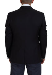 Dolce & Gabbana Dark Blue Coat Jacket Martini Blazer -   -  Dolce & Gabbana.