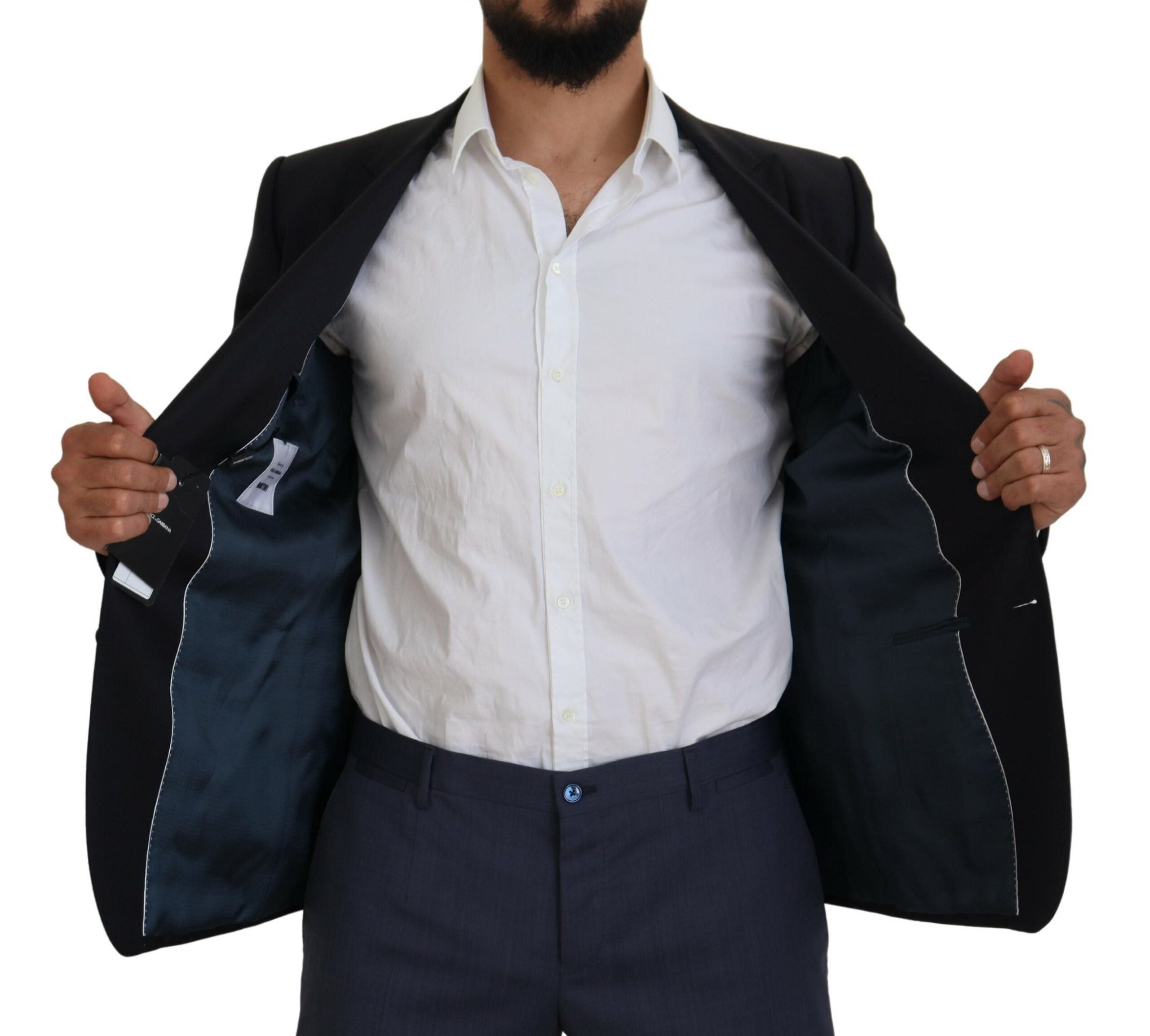 Dolce & Gabbana Dark Blue Coat Jacket Martini Blazer -   -  Dolce & Gabbana.