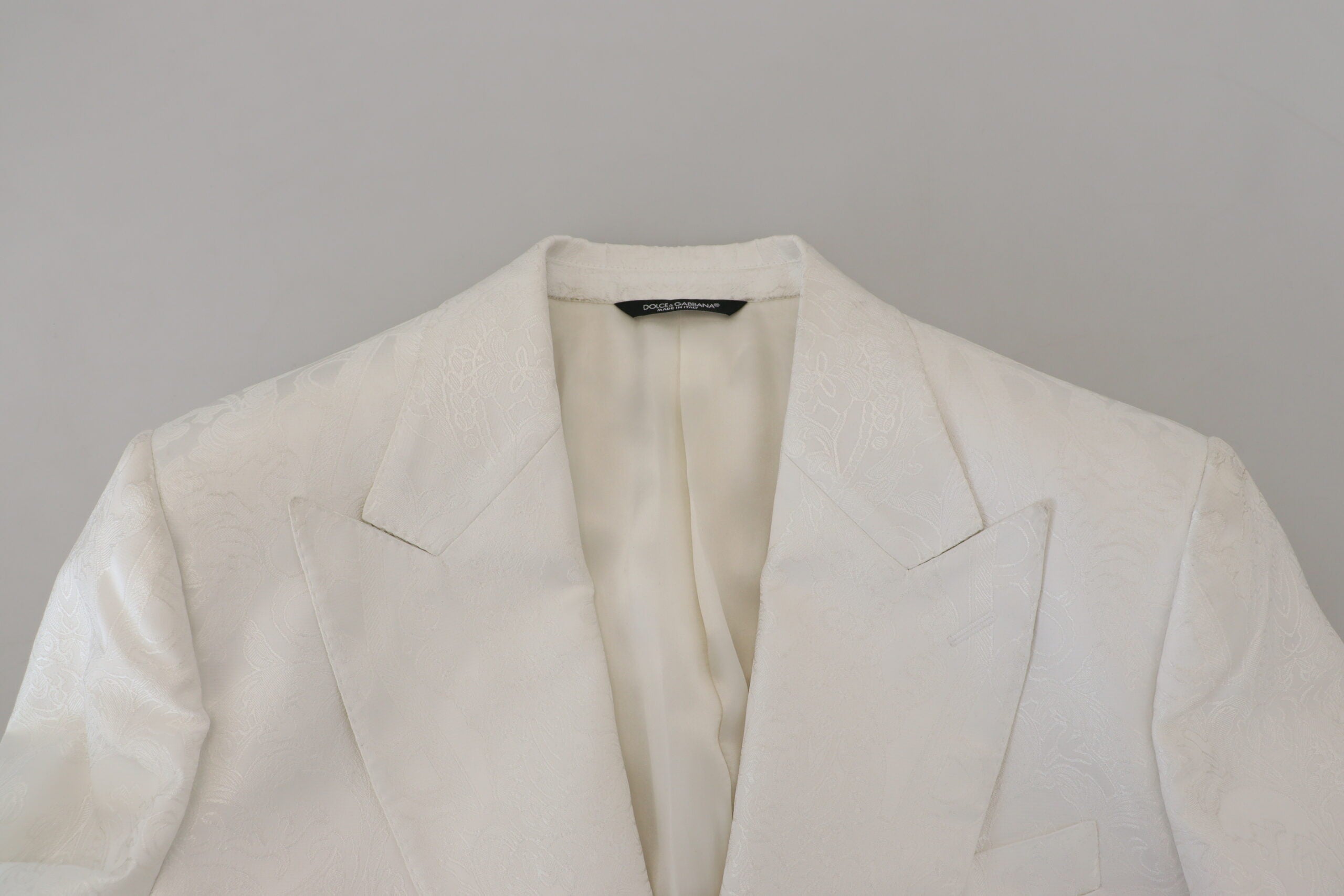 Dolce & Gabbana White Floral Brocade Trench Coat Jacket -   -  Dolce & Gabbana.