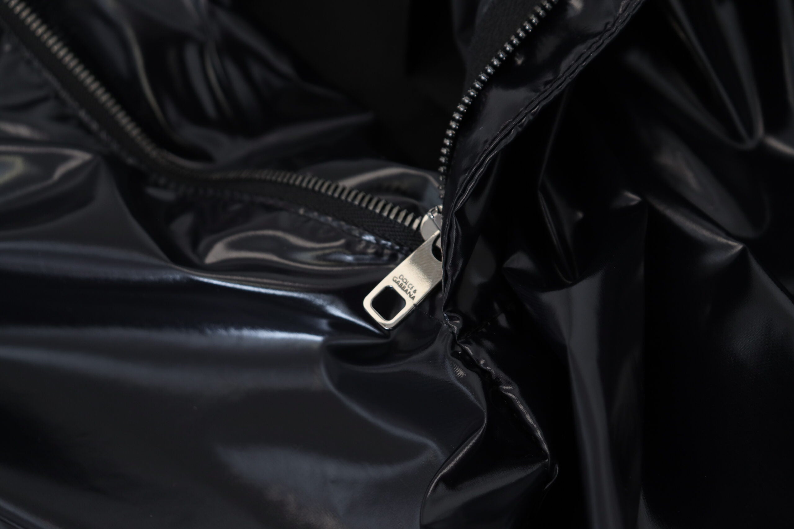 Dolce & Gabbana Black Shining Nylon Skinny Men Pants -   -  Dolce & Gabbana.