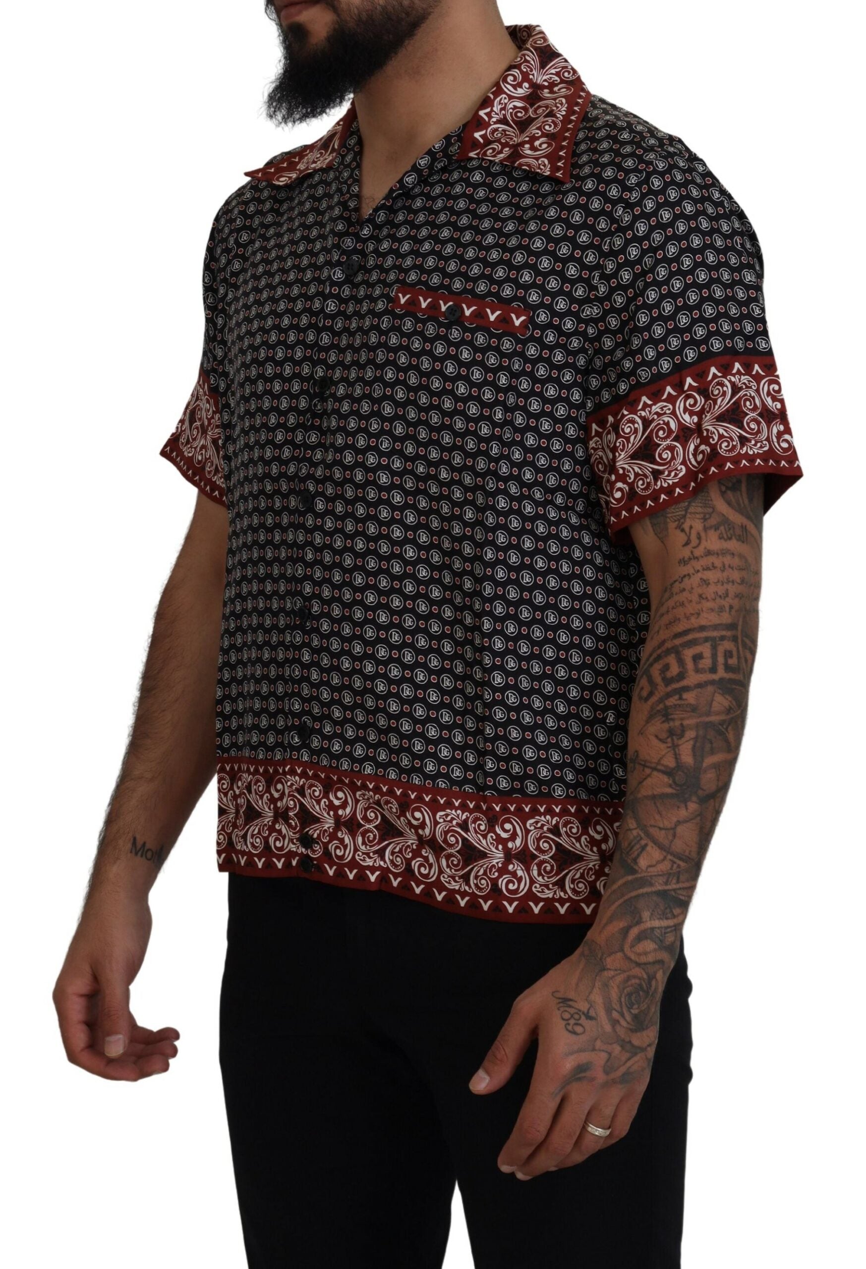 Dolce & Gabbana Multicolor Patterned Silk Casual Shirt -   -  Dolce & Gabbana.