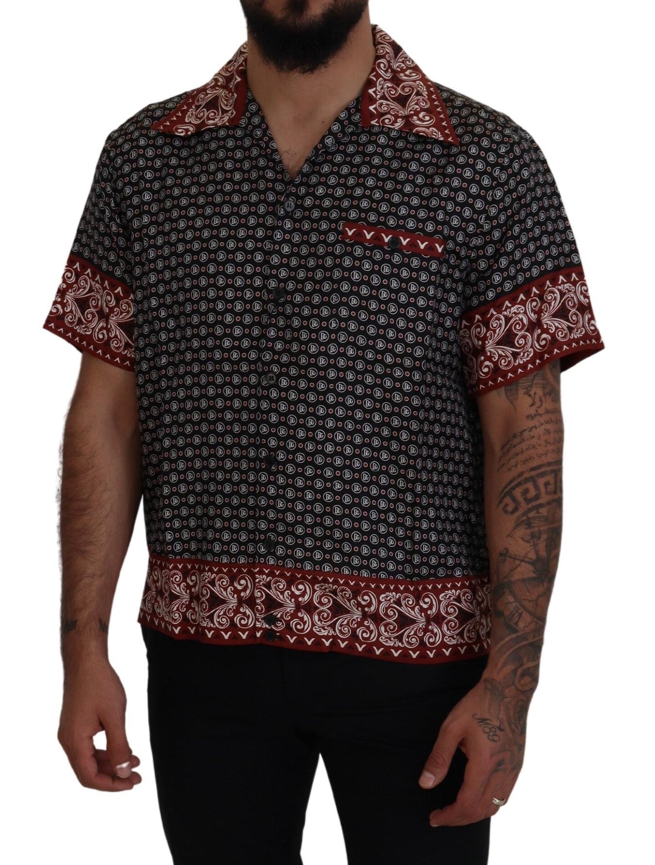 Dolce & Gabbana Multicolor Patterned Silk Casual Shirt -   -  Dolce & Gabbana.