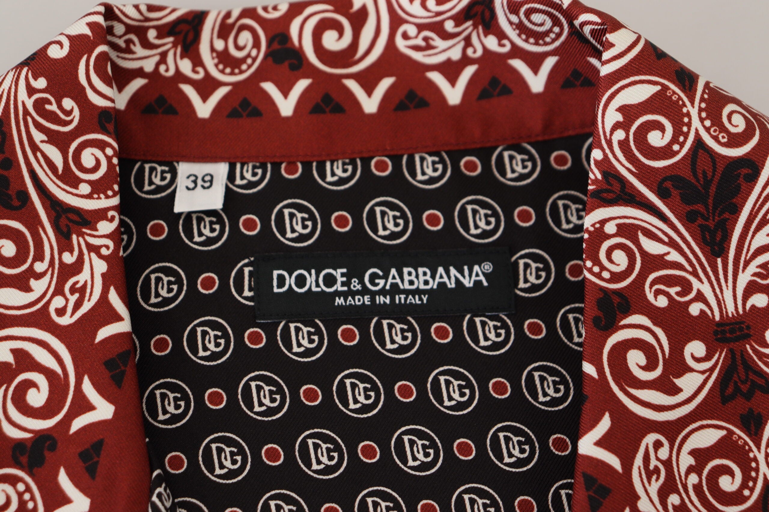 Dolce & Gabbana Multicolor Patterned Silk Casual Shirt -   -  Dolce & Gabbana.