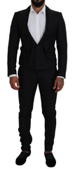 Dolce & Gabbana Black Polyester Men 2 Piece MARTINI Suit -   -  Dolce & Gabbana.