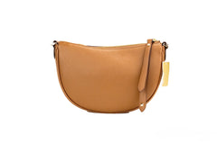 Michael Kors Dover Small Luggage Pebbled Leather Half Moon Crossbody Bag Purse -  Luxury Cross Body Bag for Women -  Michael Kors.