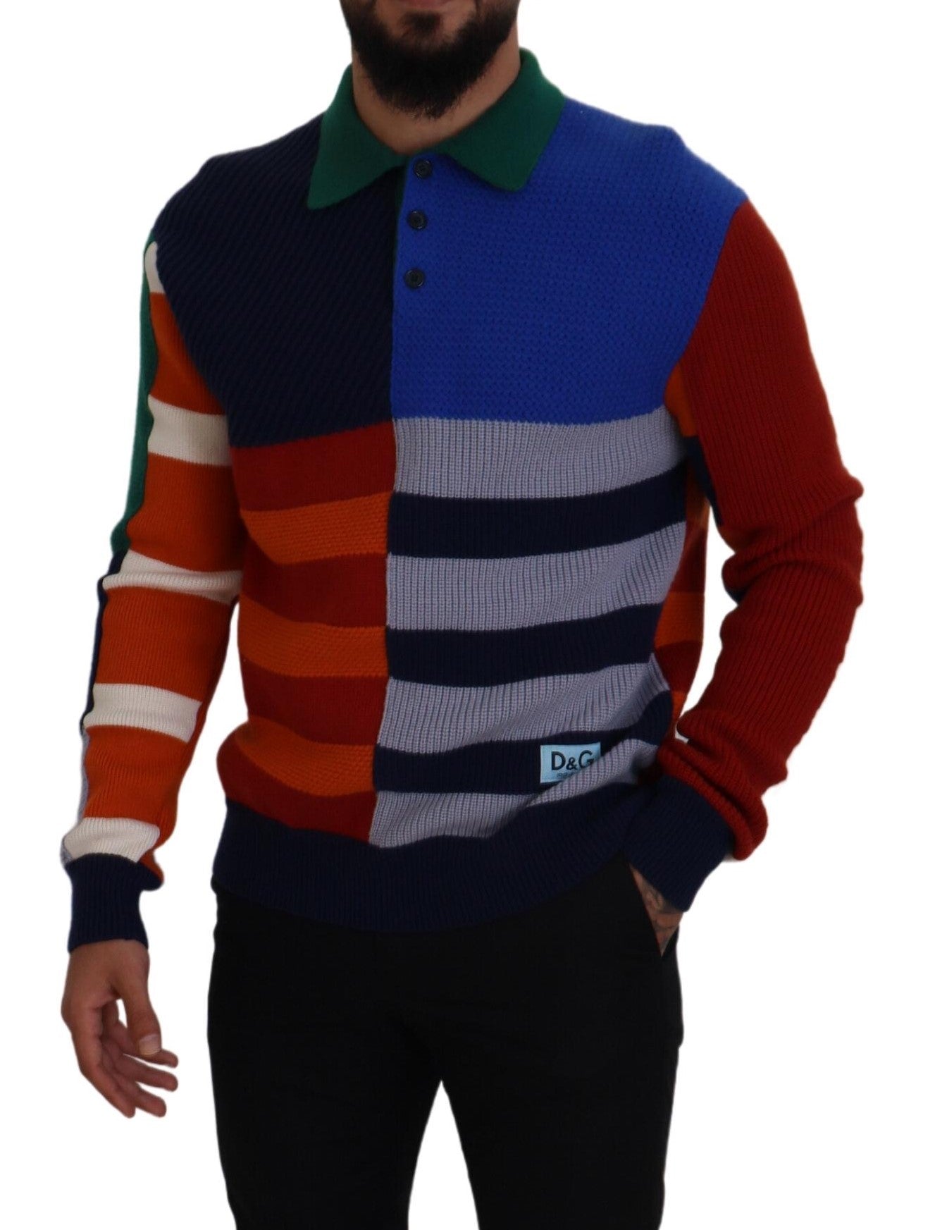 Dolce & Gabbana Multicolor Stripes Wool Pullover Sweater -   -  Dolce & Gabbana.