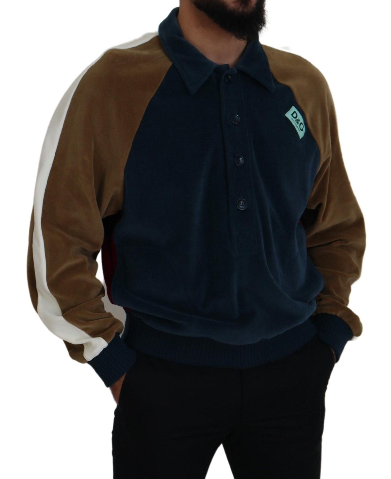Dolce & Gabbana Multicolor Cotton Collared Pullover Sweater -   -  Dolce & Gabbana.