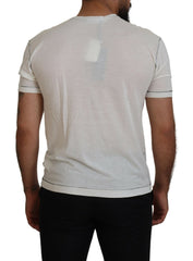 Dolce & Gabbana White Printed Short Sleeves Men T-shirt -   -  Dolce & Gabbana.