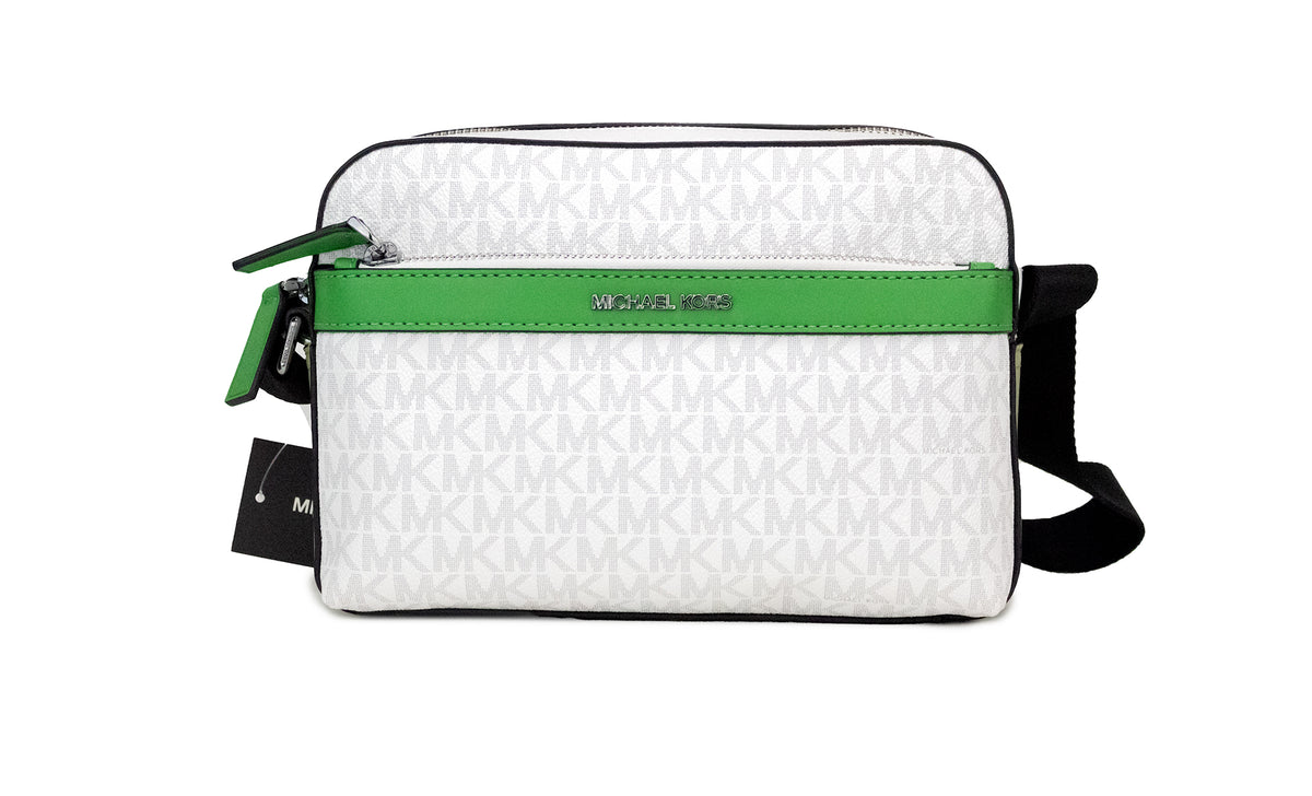 Michael Kors Cooper Small Bright White Palm Signature PVC Utility Crossbody Bag -  Luxury Cross Body Bag for Women -  Michael Kors.