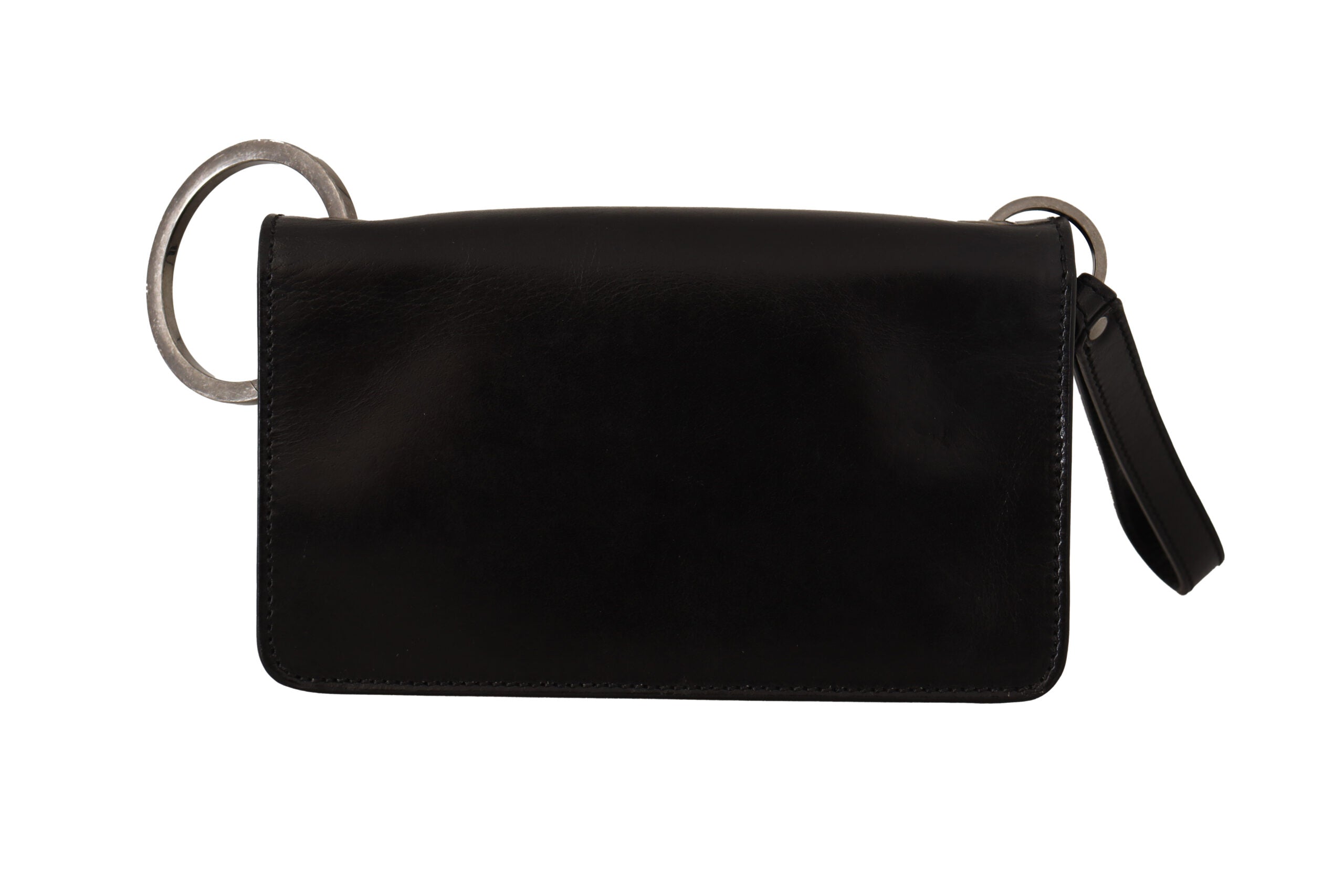 Dolce & Gabbana Black Leather Wristlet Mini Bag Card Bill Wallet -  Leather Wallet for Men -  Dolce & Gabbana.