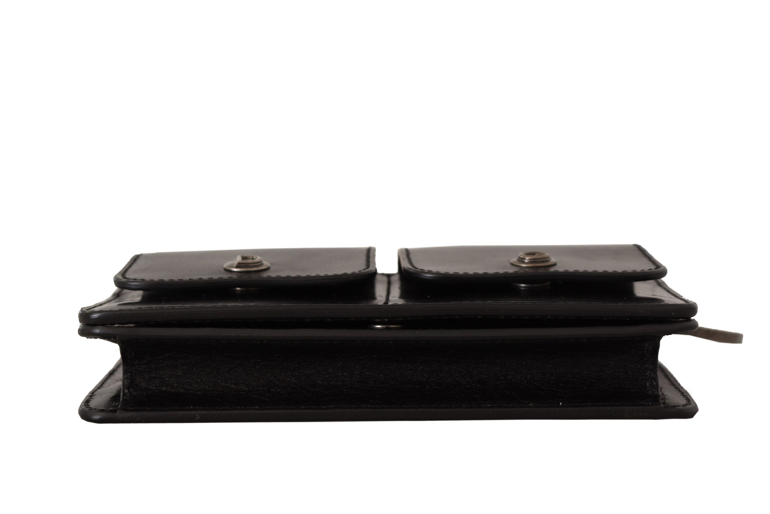 Dolce & Gabbana Black Leather Wristlet Mini Bag Card Bill Wallet -  Leather Wallet for Men -  Dolce & Gabbana.
