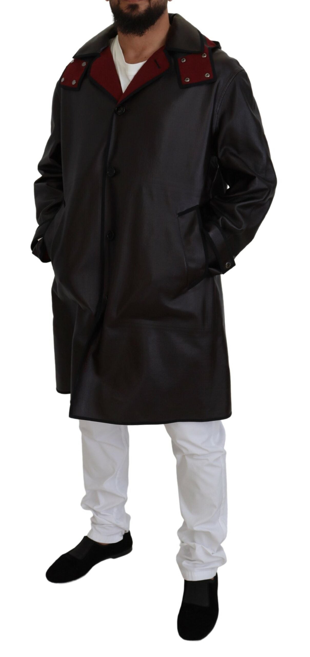 Dolce & Gabbana Black Trench Hooded Parka Cotton Jacket -   -  Dolce & Gabbana.