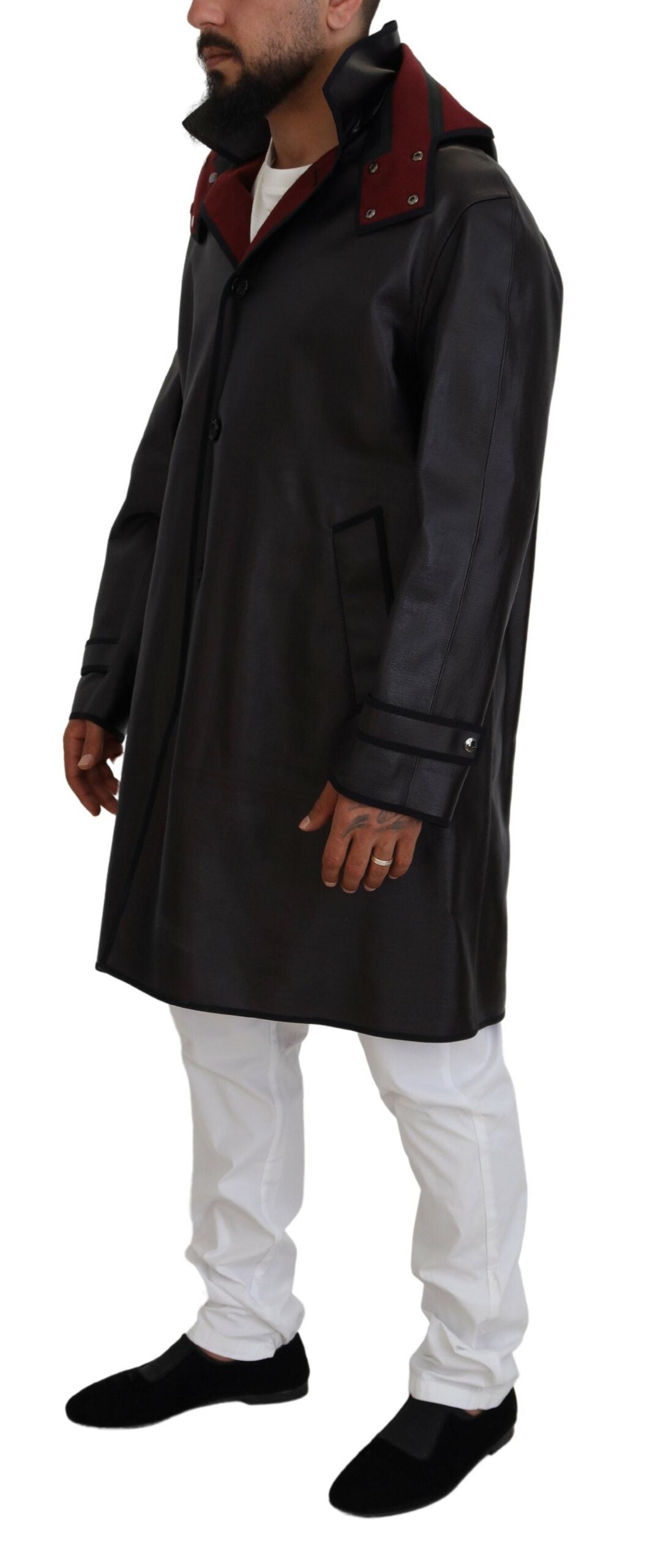 Dolce & Gabbana Black Trench Hooded Parka Cotton Jacket -   -  Dolce & Gabbana.