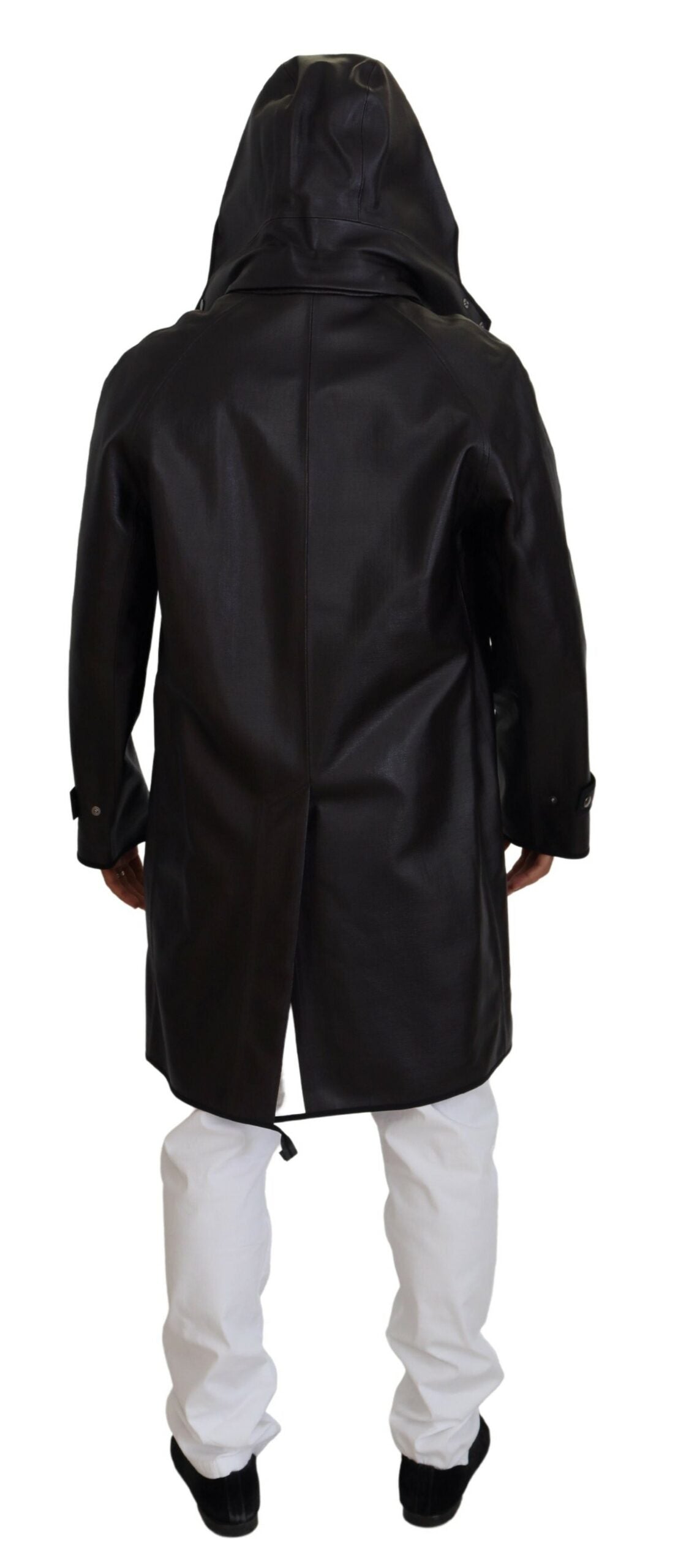 Dolce & Gabbana Black Trench Hooded Parka Cotton Jacket -   -  Dolce & Gabbana.