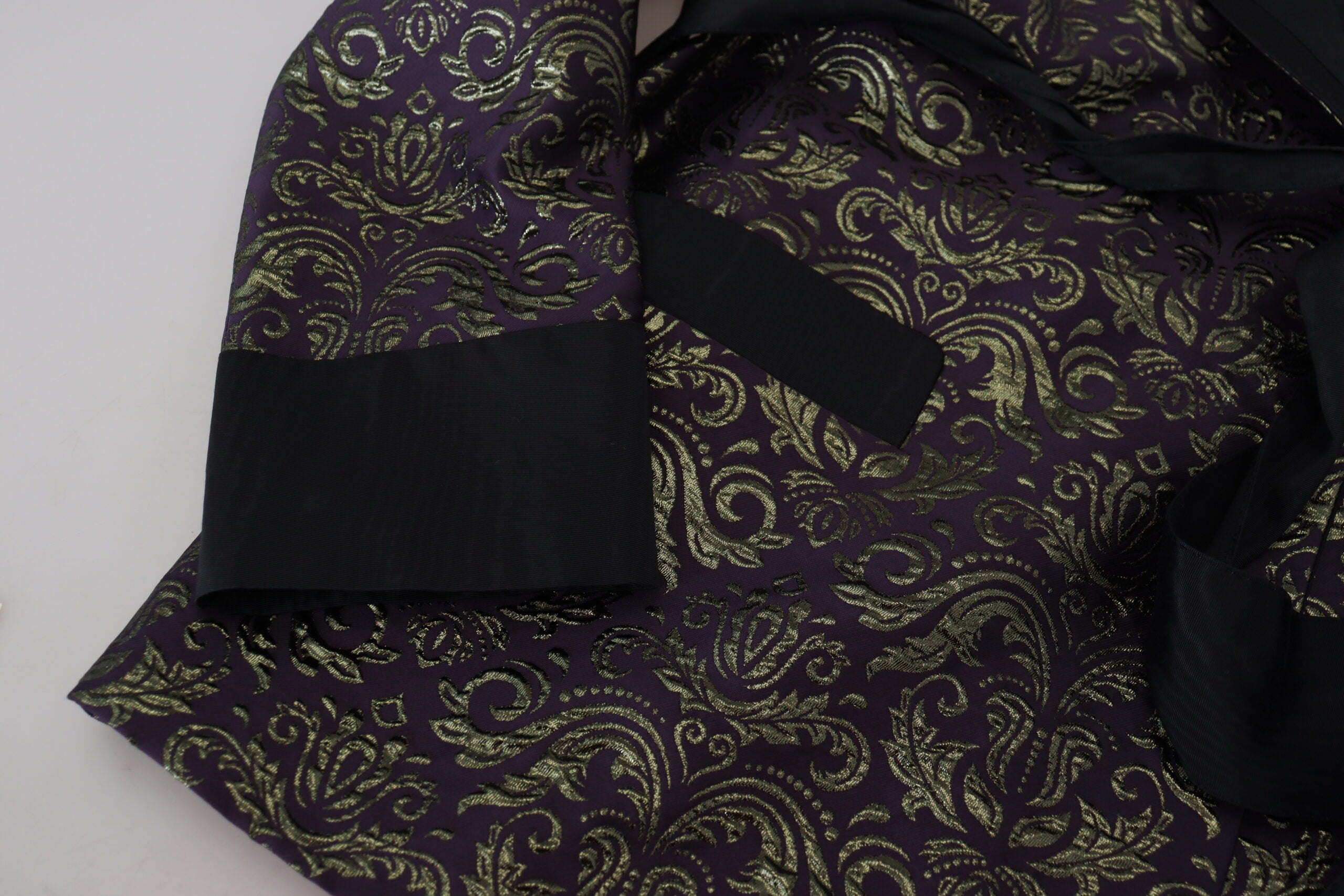 Dolce & Gabbana Gold Purple Baroque Jacket Blazer Robe -   -  Dolce & Gabbana.