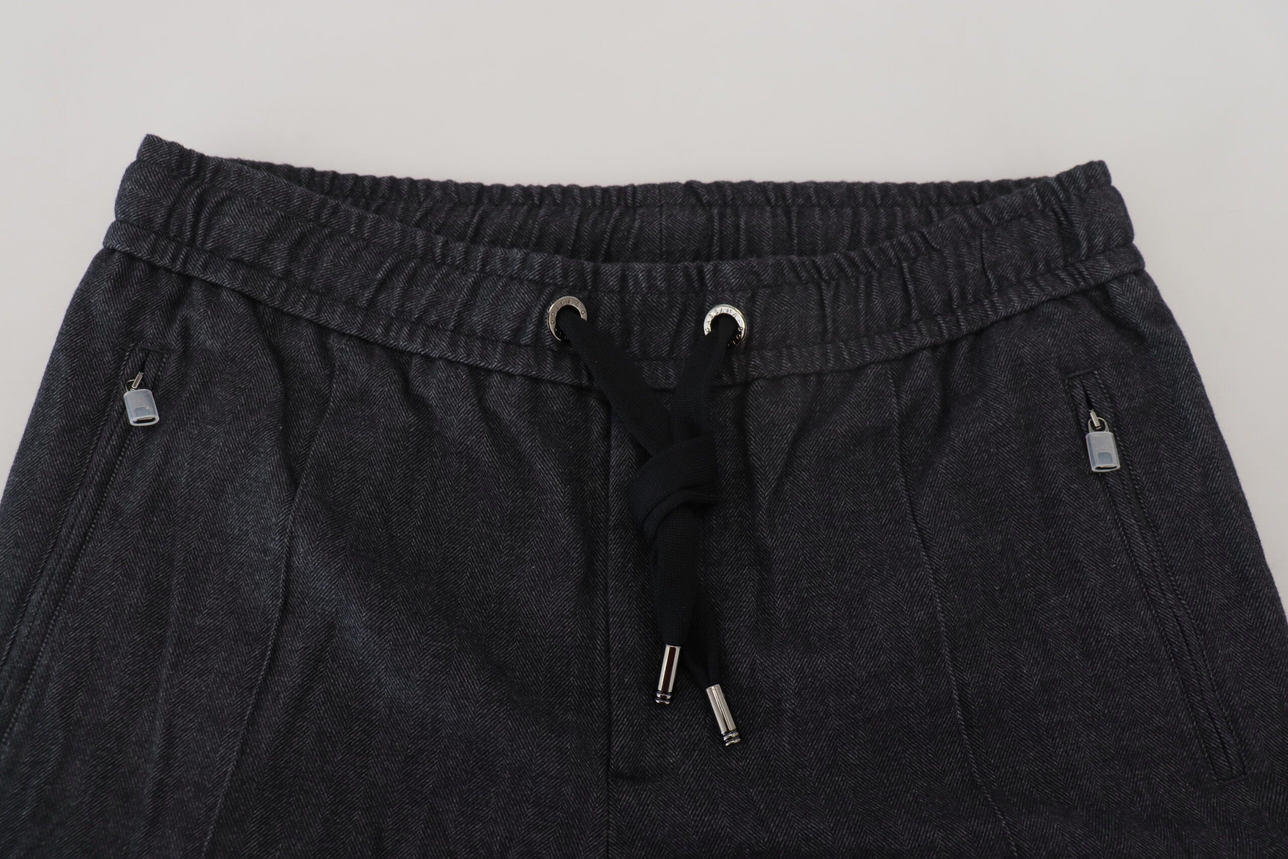 Dolce & Gabbana Grey Cotton Tapered Cotton Pants -   -  Dolce & Gabbana.