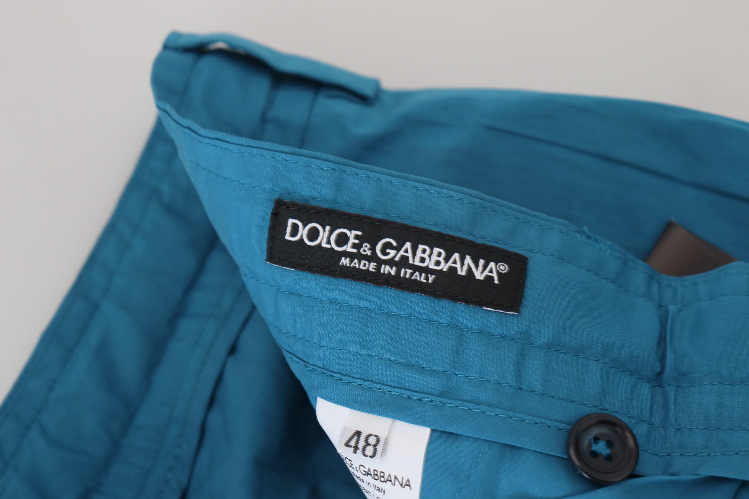 Dolce & Gabbana Blue Cotton Chinos Trousers Pants -   -  Dolce & Gabbana.